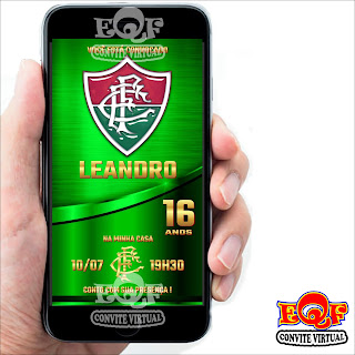 Convite Virtual, Fluminense, Convite Virtual Fluminense, Convite Digital Fluminense, Tema Fluminense, Festa Fluminense, Brindes Fluminense, Personalizado Fluminense, Convite Fluminense