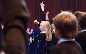 Pupils at an Art of Listening workshop