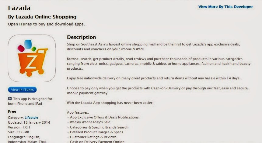 Lazada iOS App @BeritaGadget