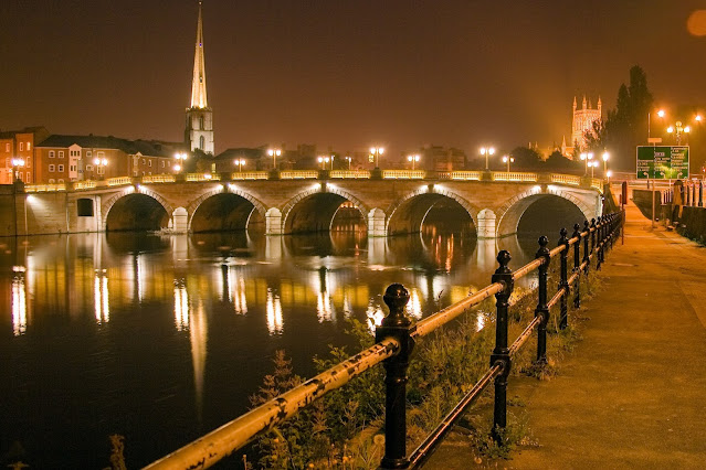 River Severn, Bridge and Cathedral UK