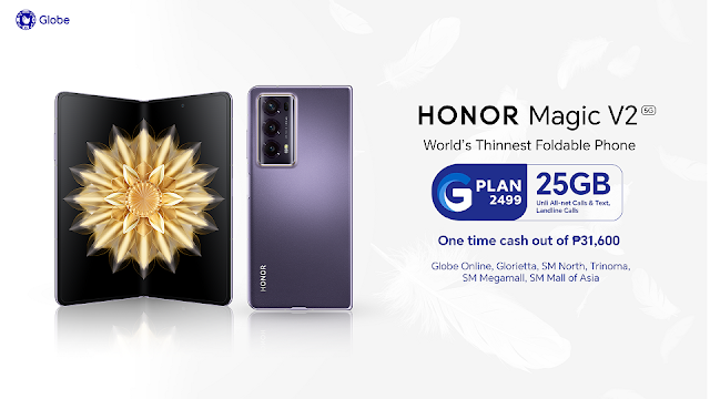 HONOR Magic V2 Foldable Phone Globe Plan 2499