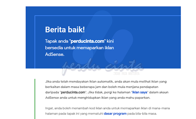 Syukur Masih Berjodohan Dengan Google Adsense