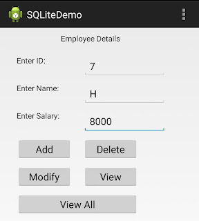 SQLite Example