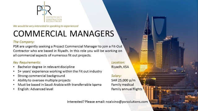 Commercial Manager vacancy