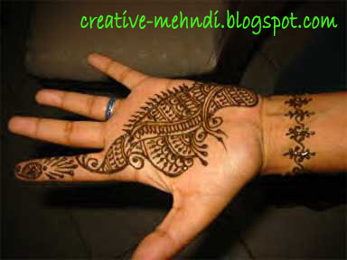 colored mehndi design