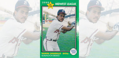 Ramon Caraballo 1990 Burlington Braves card
