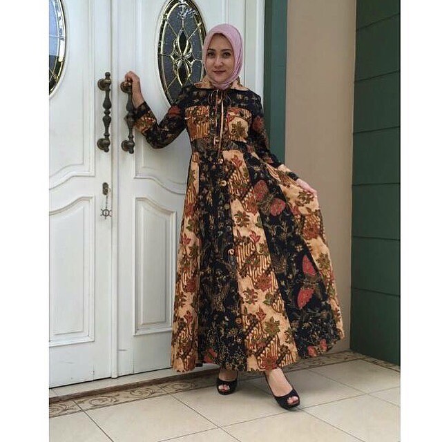  Model  Baju Gamis  Batik  Wanita  Muslimah