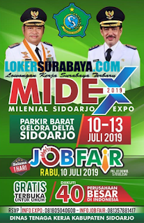 Job Fair Dinas Tenaga Kerja - Milenial Sidoarjo Expo (Midex) Juli 2019