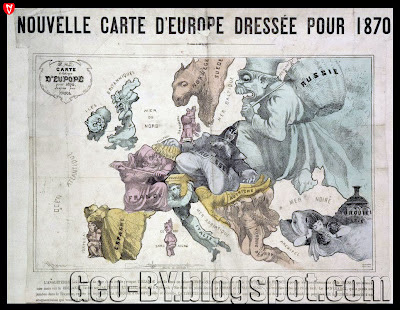 Nouvelle carte d'Europe Dressee pour 1870