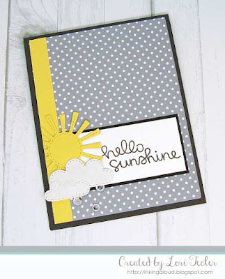 Hello Sunshine card-designed by Lori Tecler/Inking Aloud-stamps and dies from Lawn Fawn