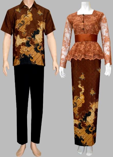 20 Model Baju  Batik Kombinasi Brokat Terbaru 2021