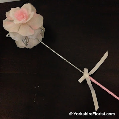  silk bridal flowers flowergirl wand