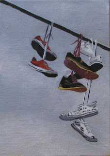 shoes acrylic painting