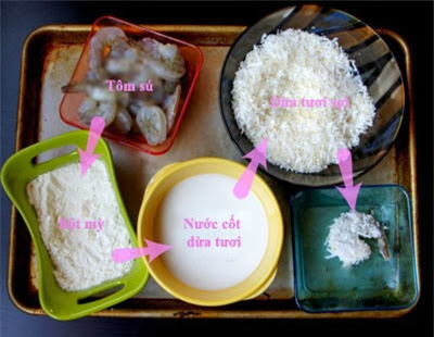 Món ngon mỗi ngày : Tôm tẩm dừa nạo chiên xù