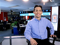 yours truly sits in the guest chair at the CBC studios in Toronto