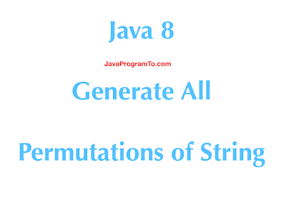 Java 8 - Generate All Permutations of String