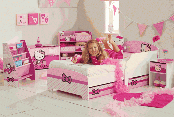 Desain Kamar Tidur Anak Hello Kitty Lucu Terbaru 2020 