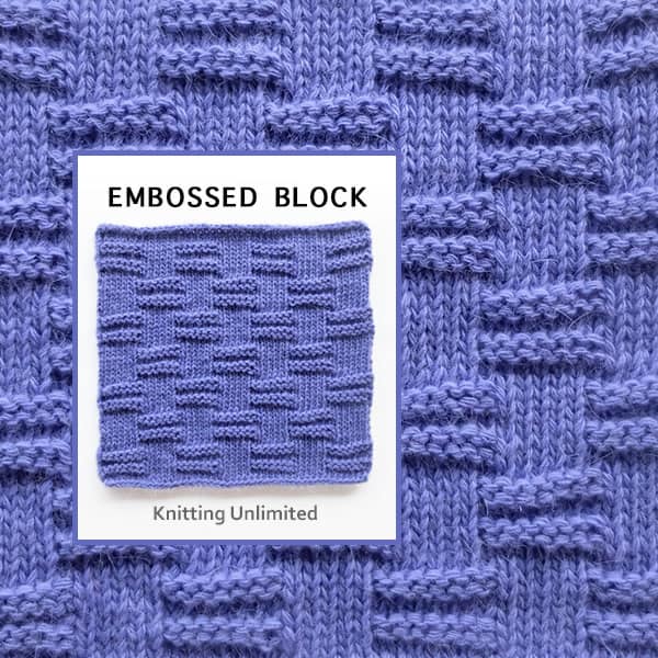 Embossed Block Knit Purl Block 66