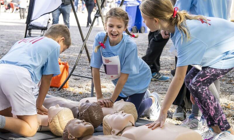 Crown Princess Victoria and her family attended the Pep Day 2022 at Haga  Park