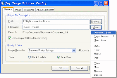 Joy Image Printer v5.1.0610 - Convert any printable document into standard BMP, GIF, JPEG, PNG and TIFF image