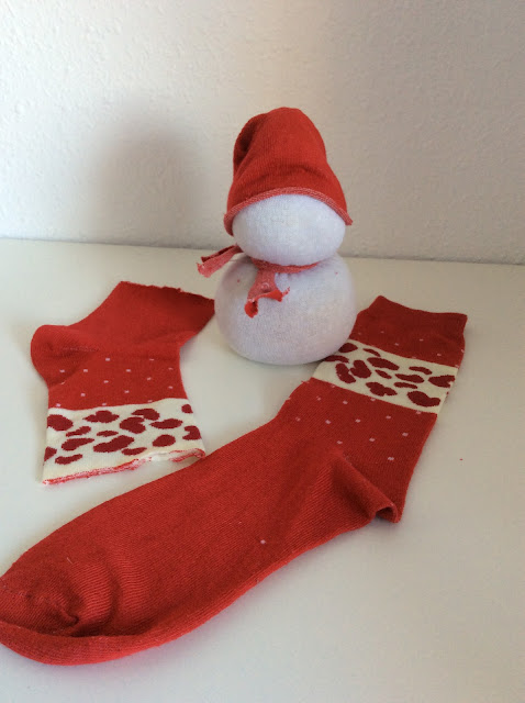 Muñeco de nieve diy con calcetines