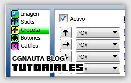 xpadder configurar control y teclado, botones cruceta