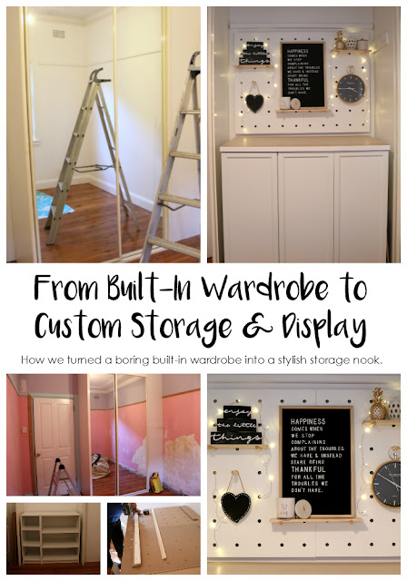 Built In Wardrobe Makeover - How We Turned A Built In Wardrobe Into a Stylish Custom Storage Solution - Easy Built In Wardrobe Renovation