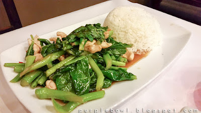 stir fried Chinese broccoli at Nine Elephants