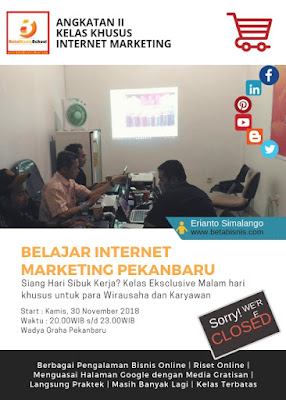 Kelas Internet Marketing Pekanbaru untuk Karyawan