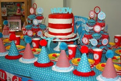 Seuss Birthday Cakes on Kids Birthday Party Ideas  Dr  Seuss Baby Shower Ideas Thing One And