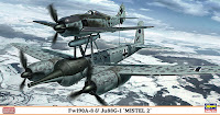 Hasegawa 1/72 Fw190A & Ju88G-1 'MISTEL 2'(02113) Color Guide & Paint Conversion Chart