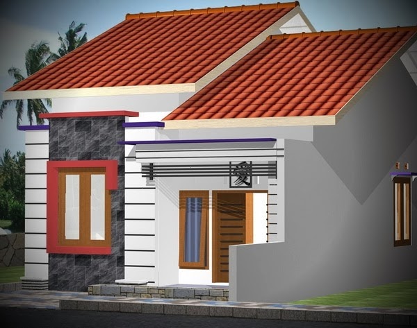 Gambar Desain Rumah  Sangat  Sederhana  Terlengkap Pagar 