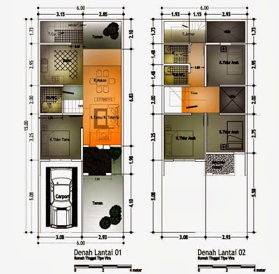 Denah Rumah Minimalis Type 60