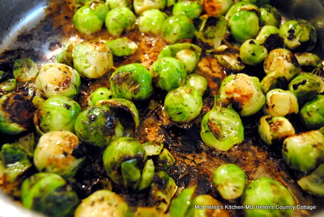 Brussels Sprouts With Cranberry Glaze & Orzo at Miz Helen's Country Cottage