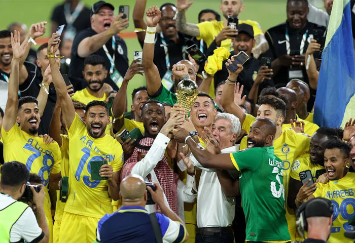 Al-Nassr, Ronaldo, Arab Club, Champions, Football, Soccer, Al-Hilal, Saudi Arabia, Pro League,  Ronaldo wins first title at Al-Nassr with brace in Arab Club Champions Cup final.
