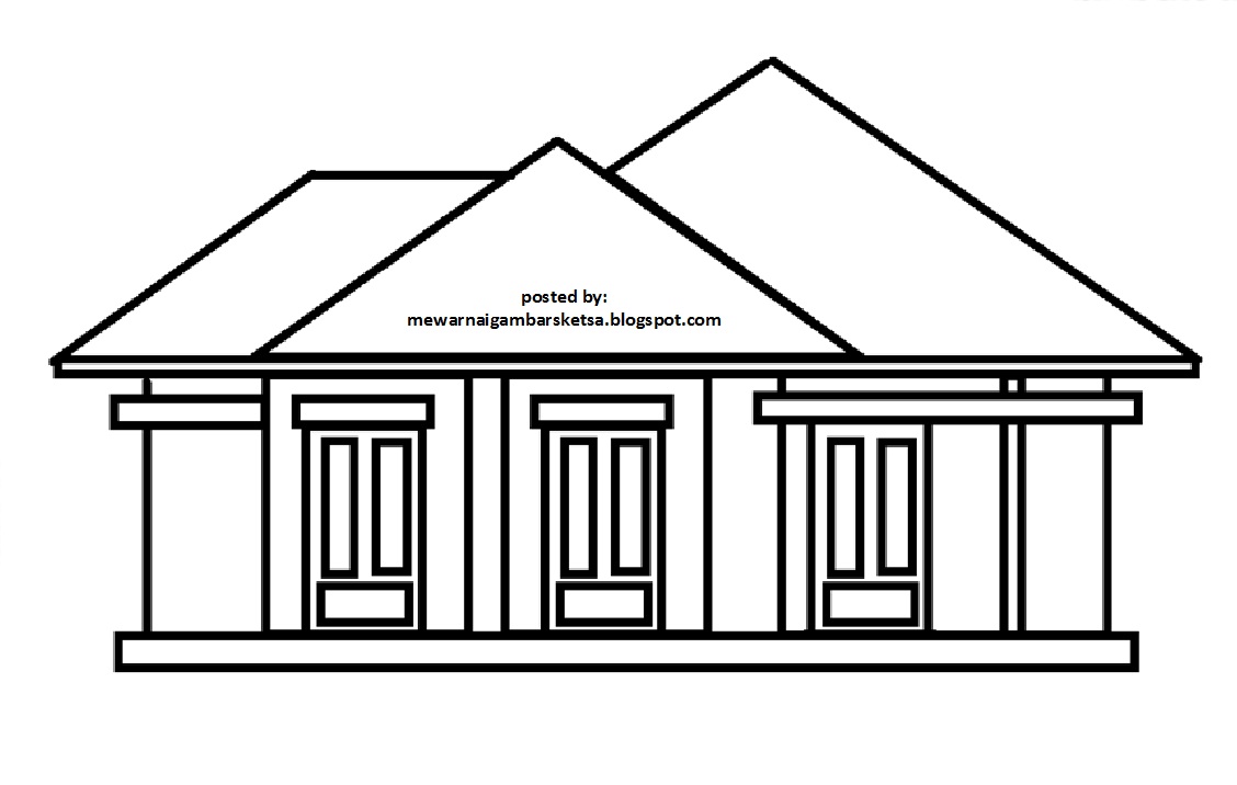  Mewarnai  Gambar Mewarnai  Gambar Sketsa Rumah 8