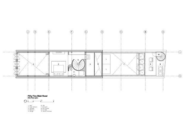 Attic floor plan of the minimalist house 