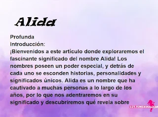 significado del nombre Alida