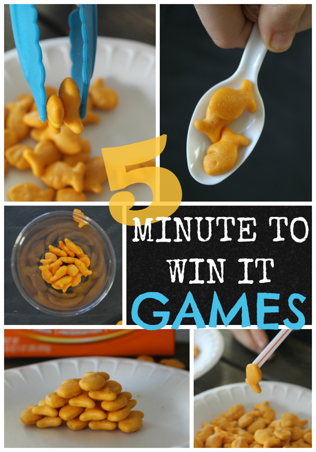 5 Minute to Win It Games @ GingerSnapCrafts.com #games #goldfish