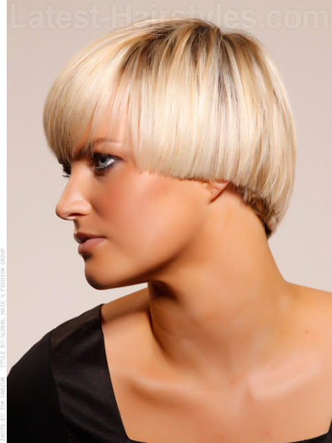 Short Black Hairstyles For Women With Geometric Bob Cut And Twisted Look