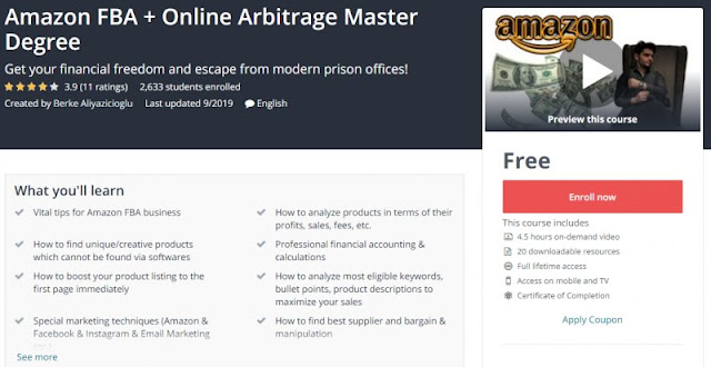 [100% Free] Amazon FBA + Online Arbitrage Master Degree