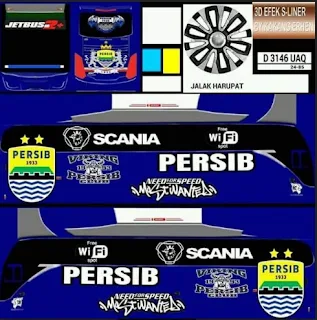 Livery Bussid Persib Hitam Biru