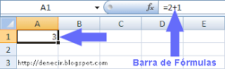 Criando fórmula no Microsoft Excel. Comparando com a Barra de Fórmulas.