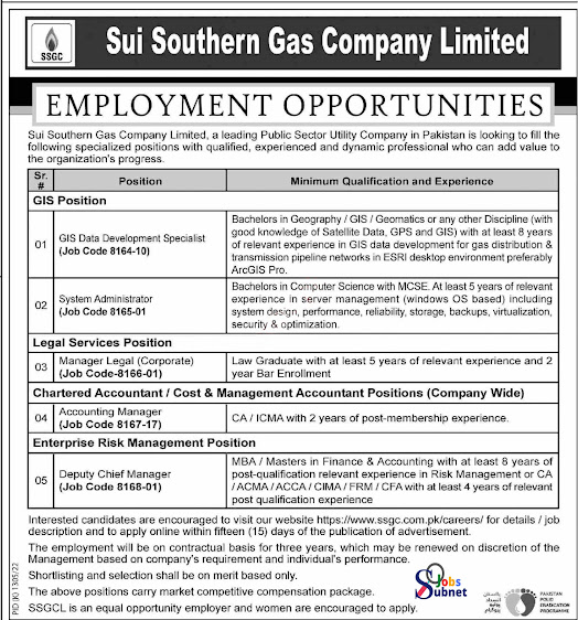 Sui Southern Gas (SSGC) Jobs 2022 Online Apply-Sui Gas Jobs 2022