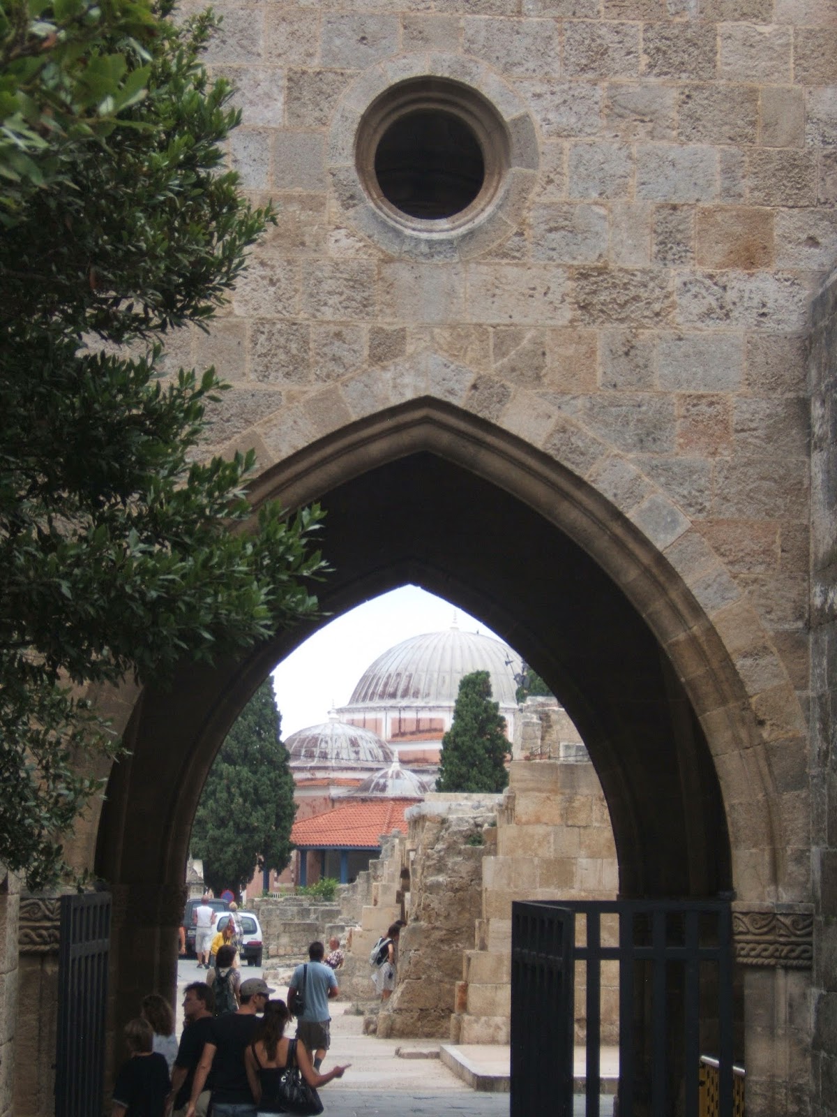 One the of the eleven entrance arches into "Old Town", Rhodes, Greece © 2008 Tina M. Welter