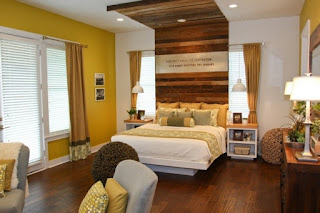 wandgestaltung schlafzimmer gelb