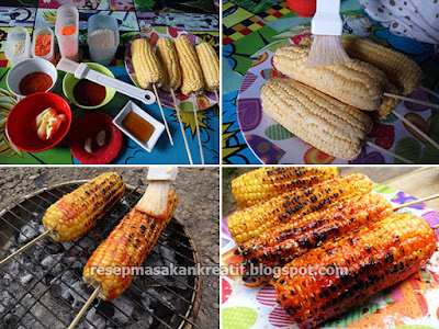 Membuat jagung bakar merupakan cara sederhana mengolah jagung semoga lezat disantap Resep Bumbu Jagung Bakar Pedas Manis Aneka Rasa