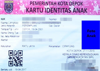 Kartu Identitas Anak (KIA) Depok