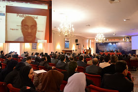 10th International PR Conference at Iran 13th Jan 2014 - (Inset) Prime Point Srinivasan addressing through skype