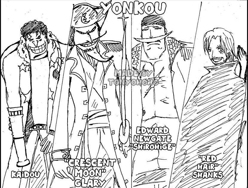  One  Piece  Database Sketsa  ke4 YONKOU by Tonyohoho